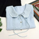 Spring and Summer Korean Style Exquisite Lace Doll Collar Lace-Up Shirt M850