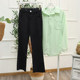 13-9 Spring/Summer New Sweet and Spicy Style Slimming High-Waisted Single Button Flared Lyocell Magic Pants 969