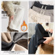 Free Shipping, 2 Colors for Personal Use, Autumn and Winter Thickened Fleece-Lined Herringbone Acetate Wide-Leg Pants 782