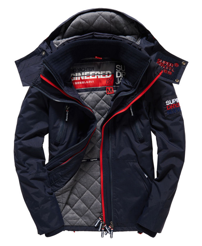 Superdry Extreme Dry Men's Hooded Jacket Outdoor Windproof and Waterproof Thickened Coat 