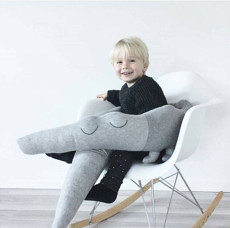 ins Nordic wind cartoon crocodile long holding pillow sleep doll Children's room decorated baby anti-kowl bed siege bed close to-Taobao
