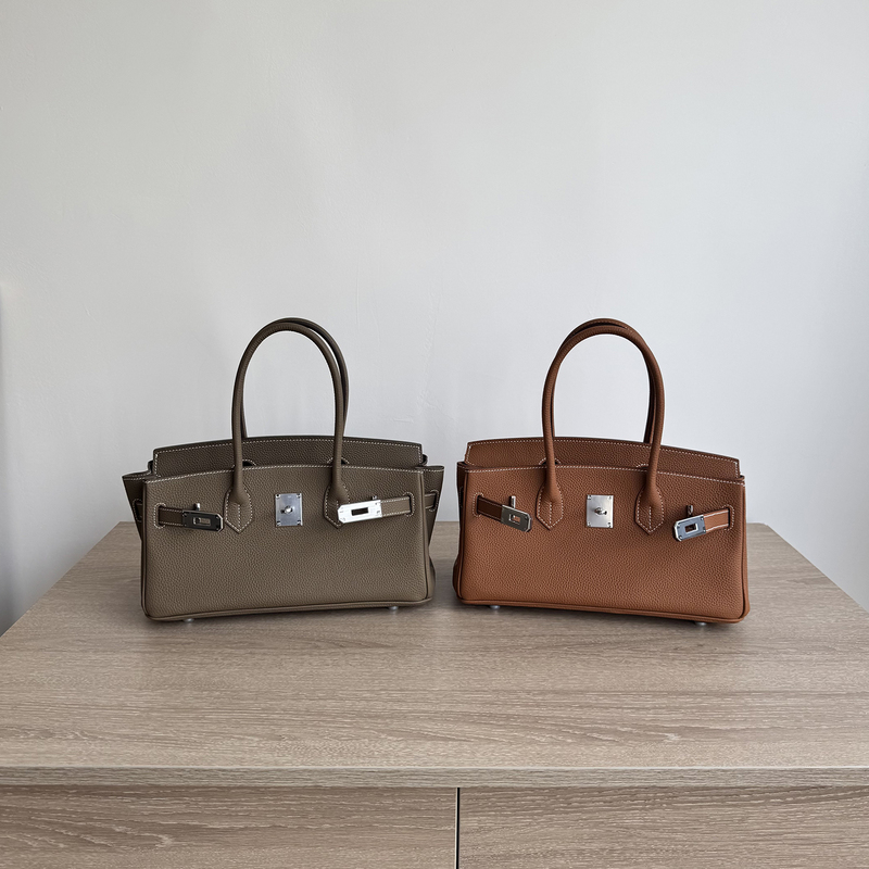Togo Leather Long Handle Horizontal Version Platinum Bag Genuine Leather Handbag Fashionable Top Layer Cowhide Women's Bag with Lock Versatile Bag Togo Leather Long Handle Horizontal Version Platinum Bag Genuine Leather Handbag Fashionable Top Layer Cowhide Women's Bag with Lock Versatile Bag