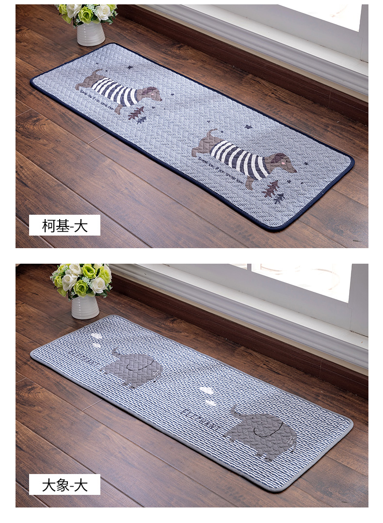 Nordic phim hoạt hình bông không trượt máy bông rửa vải giường bảng phòng ngủ thảm mat mat mat - Thảm sàn thảm xốp trải sàn 60x60
