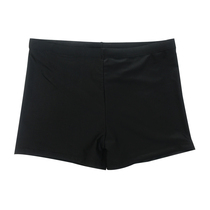 Mens flat angle swimming trunks pure black mens swimming trunks hot spring beach