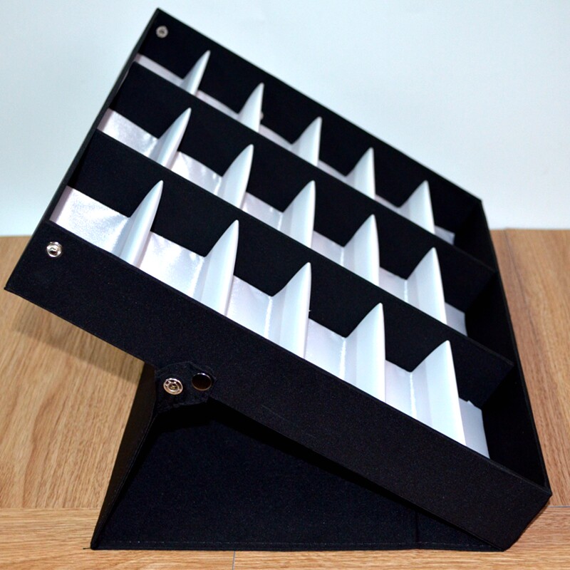 18個の仕切りを備えた多機能メガネディスプレイ＆収納ボックス／サングラスディスプレイボックスの工場直販。