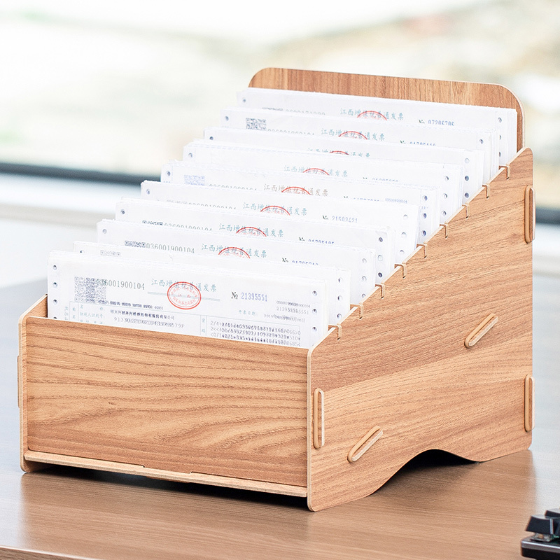 Express Delivery Document Storage Box, Delivery Slip Rack, Multi-Compartment Document Organizer, Desktop Document Sorting and Organizing