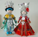 Xiaoqing 36 см. Красочные костюмы, этническая человеческая кукла Miao.