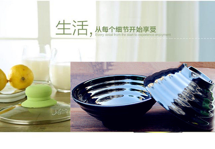 A5 High temperature food grade melamine plastic dish bowl black thread bowl ramen dessert snack hot hot