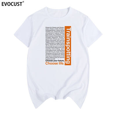 Classic short-sleeved and half-sleeved T-shirts for both men and women, nostalgic for teenage movie fans of Trainspotting