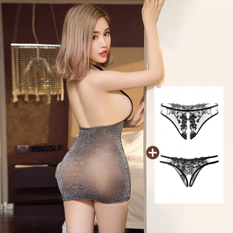Erotic lingerie transparent secretary uniform flirting hot passion pajamas bed temptation provocative sexy suit