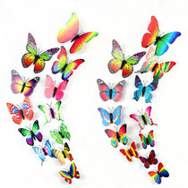 Low Price Emulation Butterfly Wall Patch 3d Solid Bedroom Room Wall Stickers Living-room Adornment Fridge TV Wall