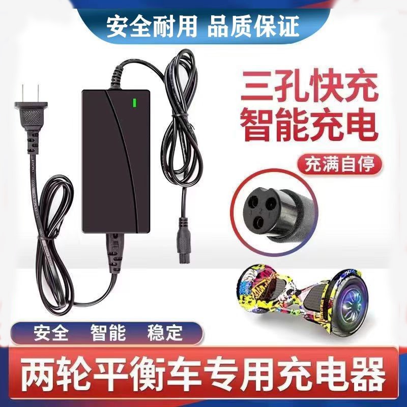 Suitable for All Types of Balance Bike Chargers, Lithium 36V42V54V63V Three-Hole 9-Pin Four-Hole Plug, Original Universal with Cable