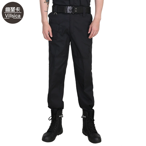 Летние тонкие черные штаны, рабочая униформа
