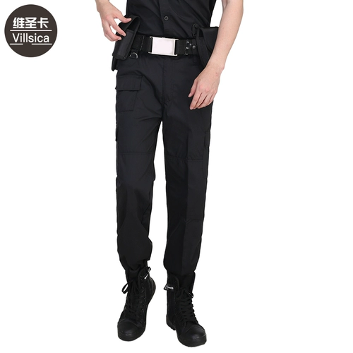 Летние тонкие черные штаны, рабочая униформа