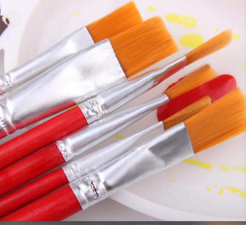 6 bàn chải dầu nylon bột màu nước cọ dầu người mới bắt đầu vẽ acrylic bút nghệ thuật cung cấp - Vẽ nhà cung cấp đồ chơi cho trẻ sơ sinh