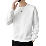 Весенняя белая мужская толстовка, демисезонная утепленный лонгслив