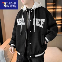 Черная мужская куртка для отдыха, в американском стиле