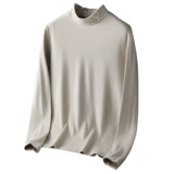 Двусторонний бархатный приятный телу зимний осенний лонгслив, высокий воротник