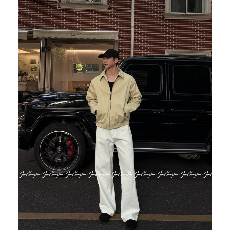 【Jin Cheng San】 "Chen Xiaodiao's Same Style Harrington Jacket Made of Tencel Blend Fabric