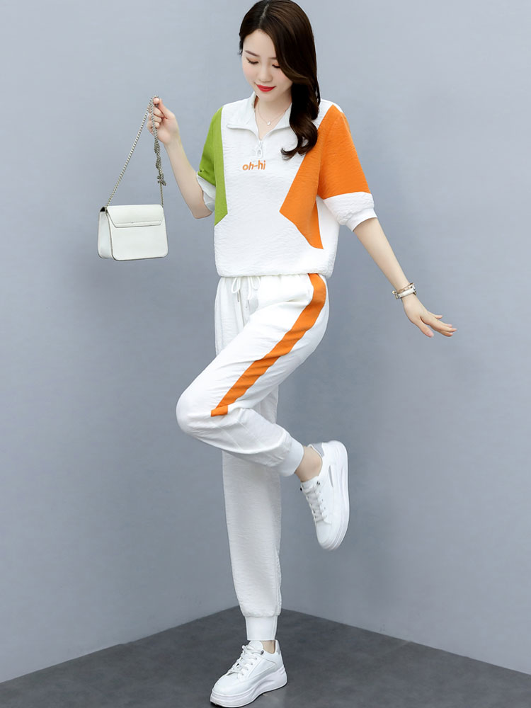 European Station Leisure Sports Suit Women 2022 New Summer Thin style Autumn Winter Fashion Thick T-Shirt Advanced Sensation Two Sets