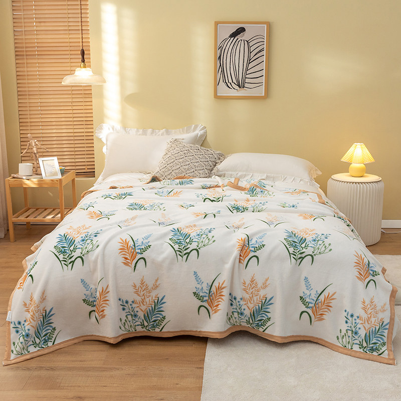 Winter bed flannel blanket sheet coral fleece single thickened office nap blanket dormitory students