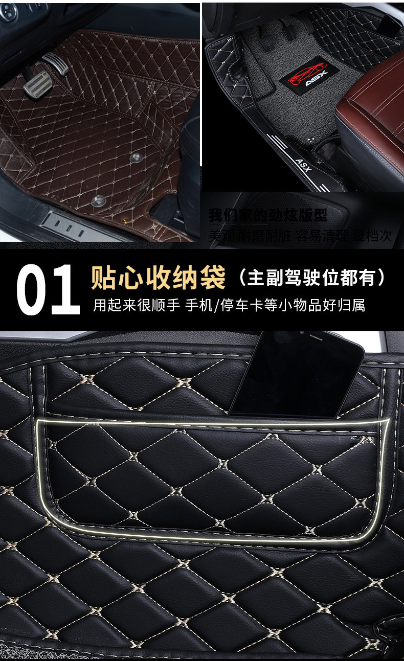 GAC Mitsubishi Jin Xuan pad chân Jin Xuan asx đầy đủ bao quanh bởi thảm xe đặc biệt mới Jin Shin thảm sàn sửa đổi nguồn cung cấp - Ô tô nội thất Accesseries trang trí xe hơi