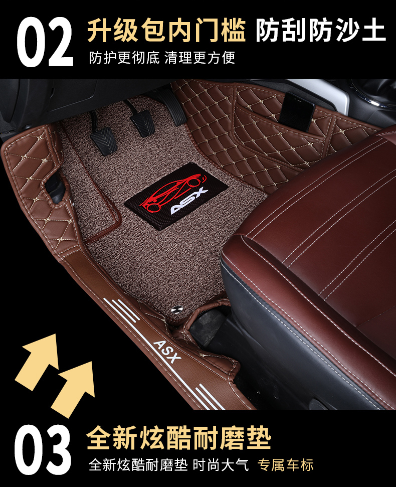 GAC Mitsubishi Jin Xuan pad chân Jin Xuan asx đầy đủ bao quanh bởi thảm xe đặc biệt mới Jin Shin thảm sàn sửa đổi nguồn cung cấp - Ô tô nội thất Accesseries trang trí xe hơi