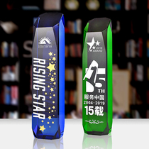 Trophy Crystal custom-made Creative Glass prizes high-end crown competition color printing childrens souvenir making