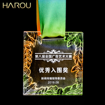 Creative Crystal Medals Lotted Custom Marathon Games Childrens Competition Championship Medal Making lettering