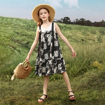 Girl Summer Clothing Dress Dress New Ocean Trendy Children Dress Summer Princess Dresses Girl Big Boy Snowspun Dresses