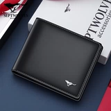 Septwolves, мужской короткий бумажник, кошелек, коллекция 2021, из натуральной кожи, подарок на день рождения