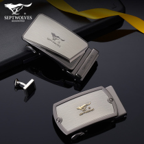 Leather Strap Head Men Casual Fashion Automatic Buckle Belt Head Alloy Buckle Head Leather Strap Pants Strap Accessories 3 5cm Buckle