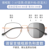 Рама +1,67 черно-защищенные синие световые анти-ультравиолетовые линзы [Myopia 300-800 градусов]