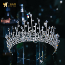 Japan-ROK wedding bridal styling wedding crown inlaid with diamond retro wedding dresses toast toast gown accessories Accessories Feigned