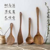 Chicken winged Wood soup spoon large whole log long handle shovel small rice spoon household inclined head shovel without paint and wax