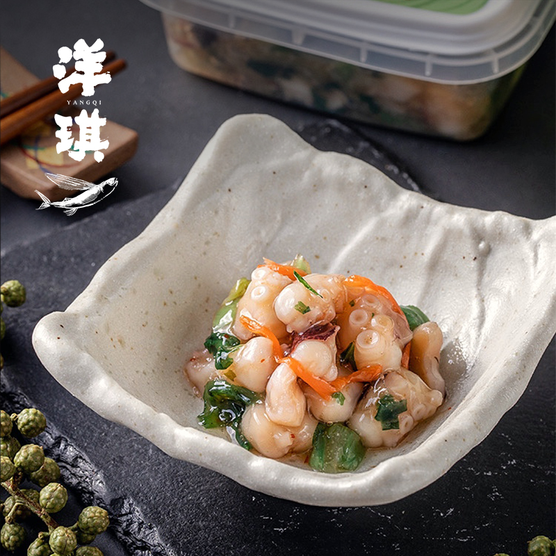 Foreign Qi Heating Mustard Octopus Octopus Japanese Cuisine Ingredients Sashimi Sushi Materials Ready-to-use Octopus Octopus Octopus section 500g 
