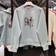 Kappa Kappa counter 2021 ໃຫມ່ຂອງແມ່ຍິງ sweatshirt pullover bottoming ເສື້ອ sweatshirt ພິມແບບສະບາຍ K0B22WT01