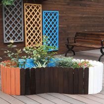 Embalming wood garden fence Courtyard Wood Fencing Decorated outdoor Balcony Solid Wood Small Fence Outdoor Gardening Small Yard