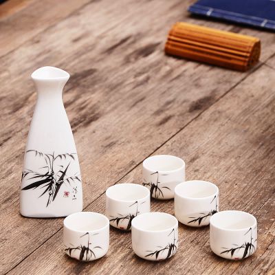 Ancient drinking cup small antique glass lamp that Chinese antique old wind a small handleless wine cup hip ceramic packages