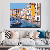 diy digital oil painting landscape figure coloring hand-painted European living room decoration oil color painting modern simple painting acrylic