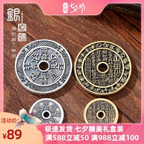 Silver code S925 silver mountain ghost flower gossip pendant Retro plain silver copper coin mens and womens necklace personality pendant