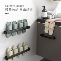 Free Punching Wall-mounted Bathroom Slippers Rack Toilet Wall Toilet Shoes Drain Shelf Shelve Shelve