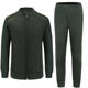 Genuine standard winter fleece trousers suit men's cold-proof zipper warm fleece army green sweater trousers