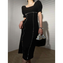 2023 summer new French style little black dress high-end temperament self-cultivation retro skirt small fragrant wind heavy industry dress female