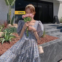Retro little Daisy floral dress female Summer 2020 new Korean version long loose high waist thin Platycodon grandiflorum skirt