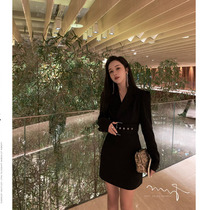 2020 new Hepburn style niche sweet first love Platycodon grandiflorum Super fairy skirt can salt sweet suit dress autumn