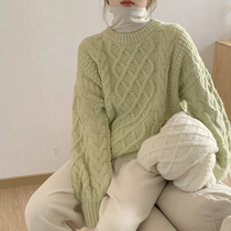 2021 Autumn Winter New Port Taste Vintage Numb Sweater Fur Coat Loose Gentle Wind Day Department High-end Skirt Two Suits