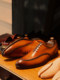 Desai British Casual Leather Shoes Men's Genuine Leather Korean Style Color Polished Men's Shoes Business Formal Wear Retro Pointed Oxford Shoes Trendy