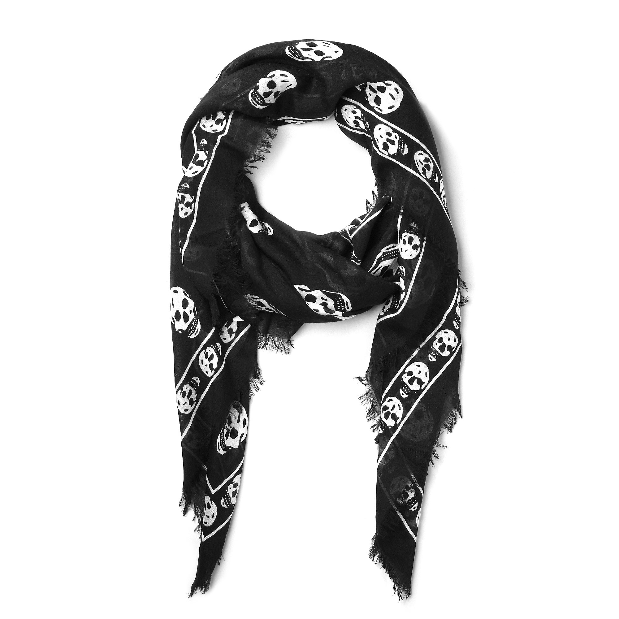 Autumn/Winter Classic European and American Skull Scarf, Versatile Modal, Unisex Large Square Scarf Shawl, Versatile and Unique Scarf
