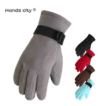 Winter velvet thickened cotton warm motorcycle gloves Male outdoor female riding electric car motorcycle cold windproof gloves